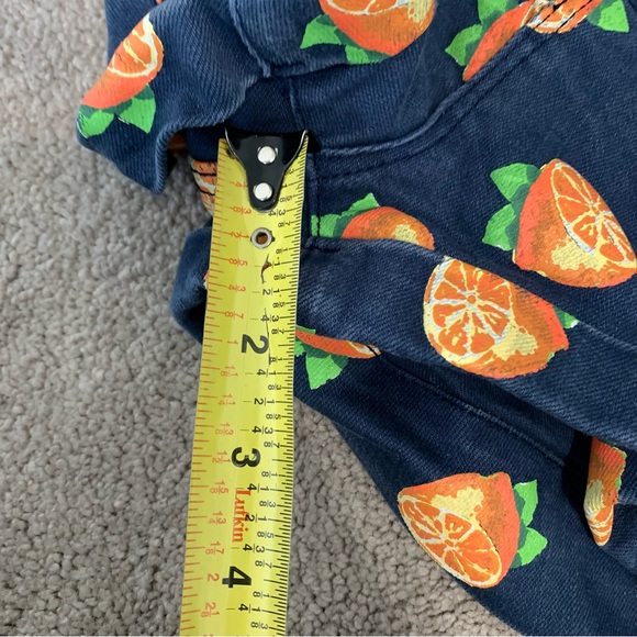 Urban Outfitters BDG Pinup Rolled Hem High-Rise Short Navy Oranges Size 25 - Picture 14 of 14